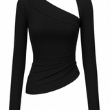 Isla Ruched Long Sleeve - Black