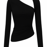 Isla Ruched Long Sleeve - Black