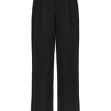 Belted Relaxed Trousers - Black