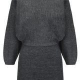 Knit Mini Dress - Charcoal