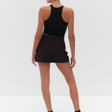 Side Split Mini Skirt - Pinstripe
