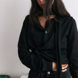 Camden Scarf Cardigan - Charcoal
