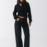 Camden Scarf Cardigan - Charcoal