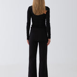 Isla Ruched Long Sleeve - Black