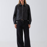 Lex Faux Leather Jacket - Black