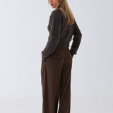 Noor Fluffy Cardigan - Brown