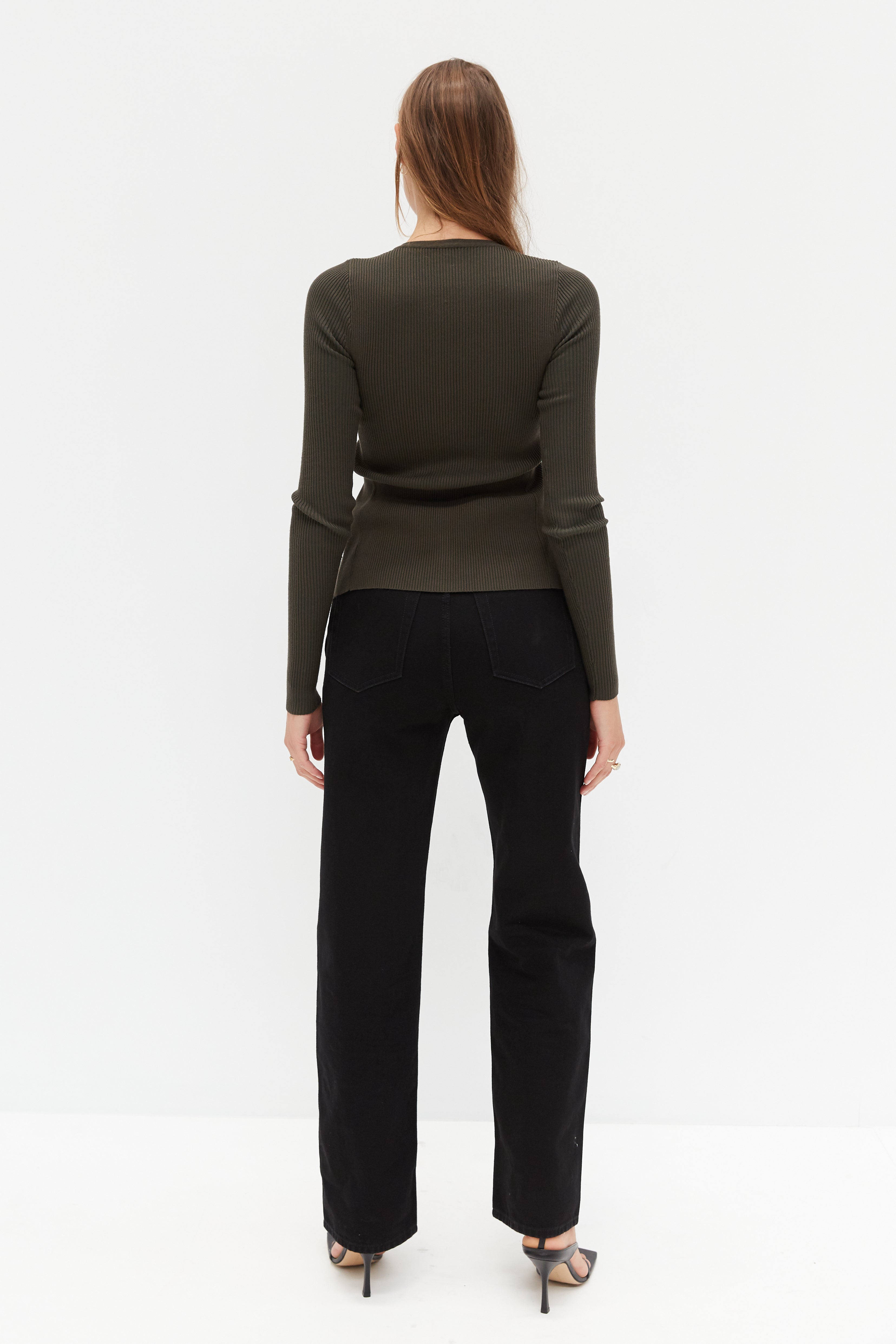 Knit Charlotte Cardigan - Khaki Green