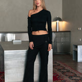 Isla Ruched Long Sleeve - Black