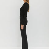 Semi Sheer Top - Black