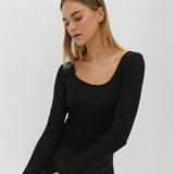 Semi Sheer Top - Black