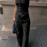 Classic Linen Pants - Black