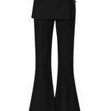 Mila Skirted Trousers - Black
