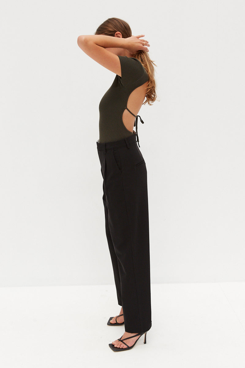 Tall Green Ribbed Knit Pants – TJL Collection