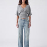 Sienna Top Grey Marle - front view
