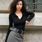 Monica Collar Top - Black