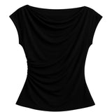Rina Drape Top - Black