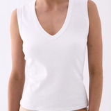 Arlette V Tank - White