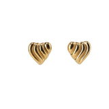 Heart Earrings - Gold