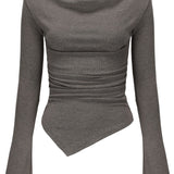 Asher Ruched Long Sleeve - Grey