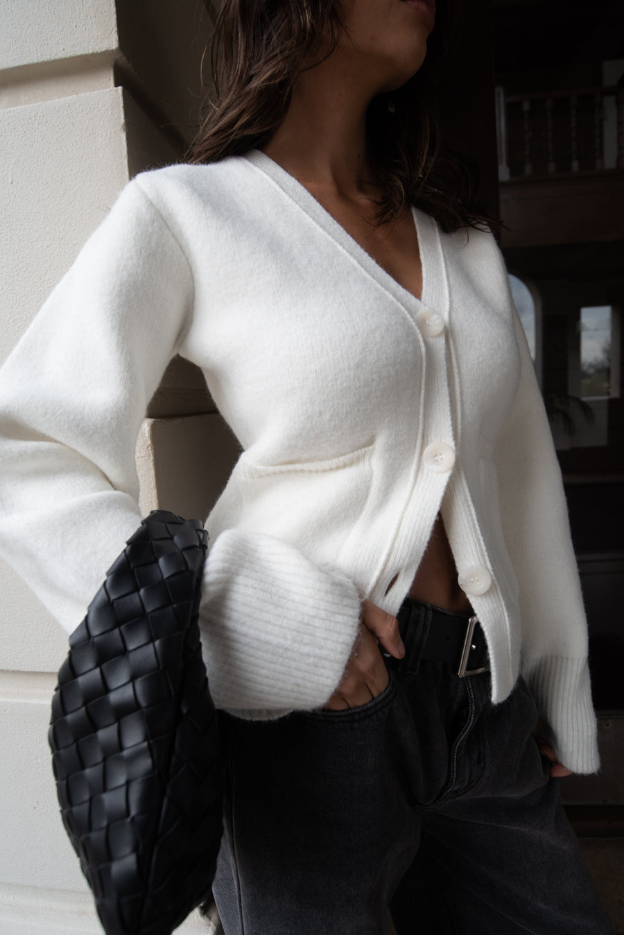 Courtney Cardigan - White