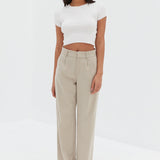 Wool Malene Pants - Sand