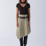 Ayla Scarf Wrap Top - Brown