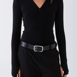 Demi Zip Top - Black