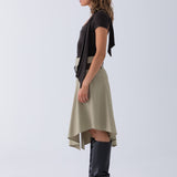 Ayla Scarf Wrap Top - Brown