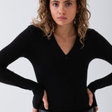Demi Zip Top - Black