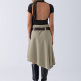 Ayla Scarf Wrap Top - Brown
