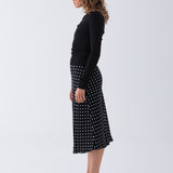Inez Polka Dot Skirt - Black