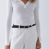 Monica Collar Top - White