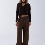 Camden Scarf Cardigan - Brown