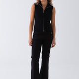 Riley Knit Zip Vest - Black