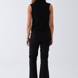 Riley Knit Zip Vest - Black