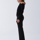 Ezra Off Shoulder Knit - Black