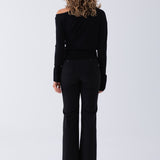 Ezra Off Shoulder Knit - Black