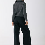 Lace Up Pants - Black