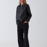 Lex Faux Leather Jacket - Black