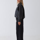 Lex Faux Leather Jacket - Black