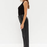 Faux Leather Pants - Black