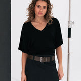 Mira Draped Top - Black