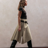 Juno Belted Skirt - Natural