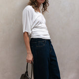 Mira Draped Top - White