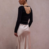 Elodie Scoop Back Top - Black