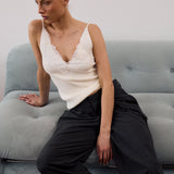 Luna Lace Trim Cami - Ivory