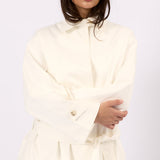 Belted Trench Jacket - White