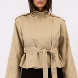 Cropped Trench - Beige