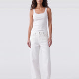 Lace Trim Tank White - front view