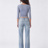 Ryana Top Dusty Blue - back view